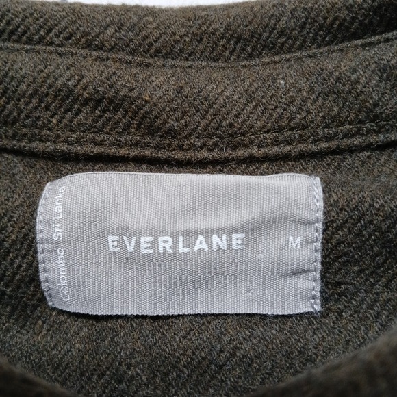 Everlane Mens The Heavyweight Oversized Shirt Jacket Utility Cotton Green Size M - Picture 2 of 8